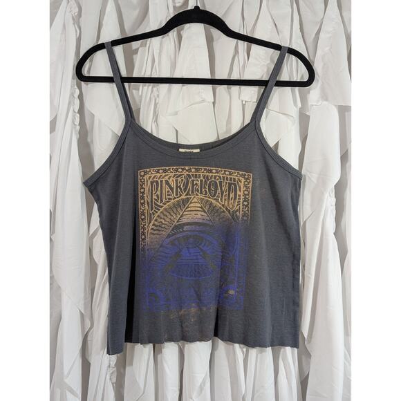 Pink Floyd Grayson Threads Cut Off Distressed Gray Cropped Tank Top XXL - Picture 1 of 5